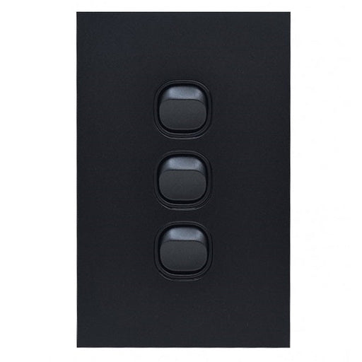 Clouded Leopard 3 Gang Complete Vertical Switch