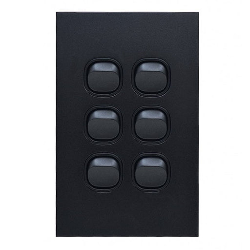 Clouded Leopard 6 Gang Complete Vertical Switch