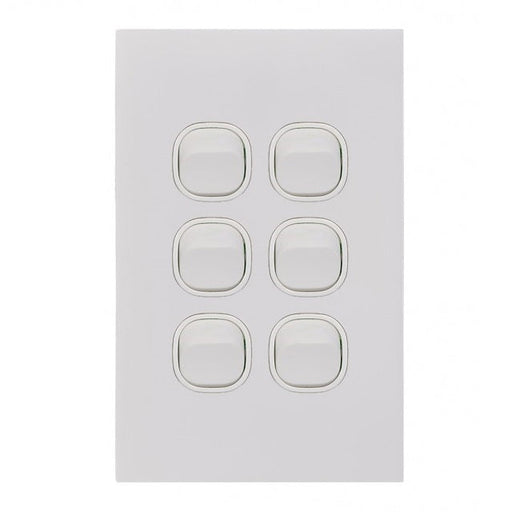 Clouded Leopard 6 Gang Complete Vertical Switch