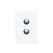 clipsal saturn series switch 2 gang push button led 4062pbl pw