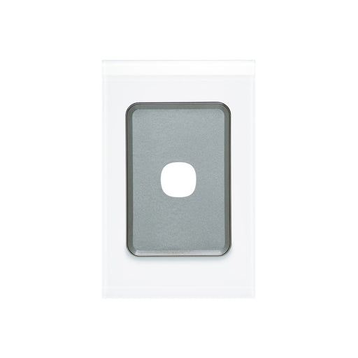 clipsal saturn series grid and plate assembly 1 gang 4031vh pw
