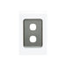 clipsal saturn series grid and plate assembly 2 gang 4032vh pw