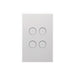 clipsal saturn zen grid plate assembly 4 gang white