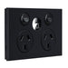 clipsal saturn zen socket outlet 10a 250v twin less ex switch black