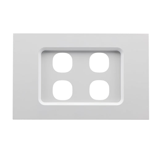 clipsal saturn zen grid plate assembly 4 gang white 30 series mechs