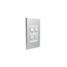 clipsal s3044c sv 4 gang switch plate skin only silver
