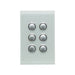 clipsal saturn series switch 6 gang pb led 4066pbl om
