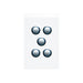 clipsal saturn series switch 5gang pb led 4065pbl pw