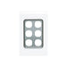clipsal saturn series grid and plate assembly 6 gang 4036vh pw