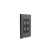 clipsal s3044c sh 4 gang switch plate skin only silver shadow