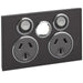 clipsal saturn series socket outlet 10a twin less extra switch 4025xua hb