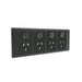 clipsal s3015 4c sh quad switch socket outlet 10a skin only silver