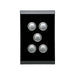 clipsal saturn series switch 5gang pb led 4065pbl eb