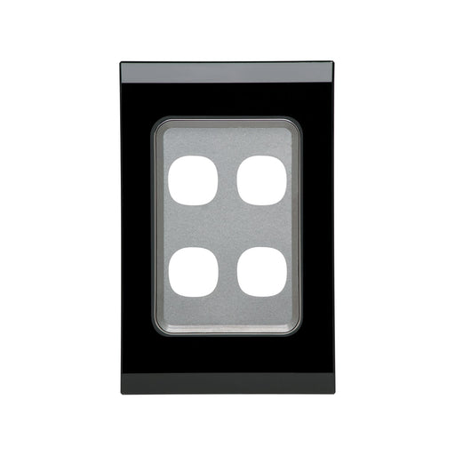 clipsal saturn series grid and plate assembly 4 gang 4034vh eb