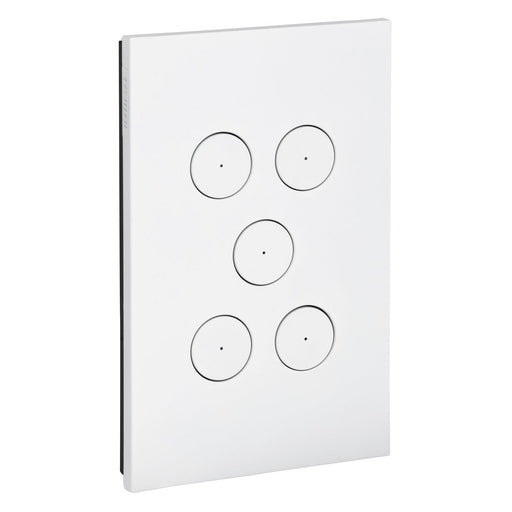 clipsal saturn zen grid plate assembly 5 gang white