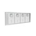 clipsal s3015 4c sv quad switch socket outlet 10a skin only silver shadow