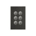 clipsal saturn series switch 6 gang pb led 4066pbl hb
