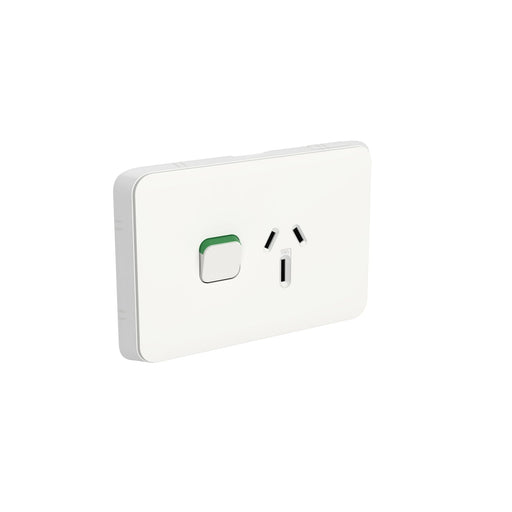 clipsal 3015 15 vw single switch socket outlet 15a vivid white