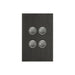 clipsal saturn series switch 4 gang pb led 4064pbl hb