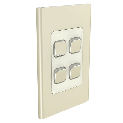 clipsal s3044c ce 4 gang switch plate skin only crowne