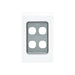 clipsal saturn series grid and plate assembly 4 gang 4034vh pw