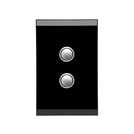 clipsal saturn series switch 2 gang push button led 4062pbl eb