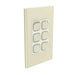 clipsal s3046c ce 6 gang switch plate skin only crowne