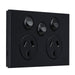 clipsal saturn zen socket outlet twin 10a 250v with ex switch black