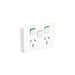 clipsal 3025xa vw twin switch socket outlet 10a with extra removable switch