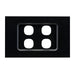 clipsal saturn zen grid plate assembly 4 gang black 30 series mechs