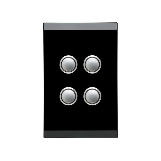 clipsal saturn series switch 4 gang pb led 4064pbl eb