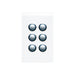 clipsal saturn series switch 6 gang pb led 4066pbl pw