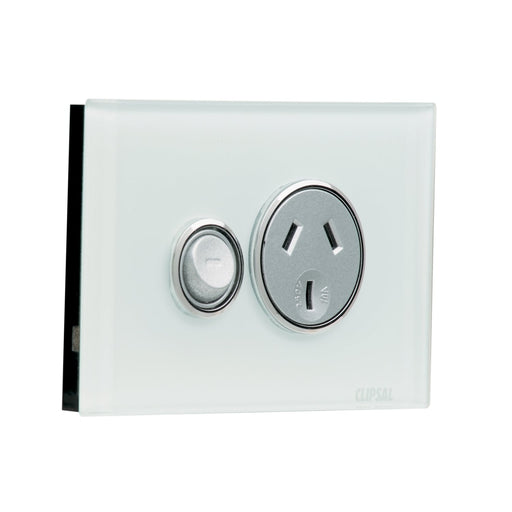 clipsal saturn series switched socket single 10a 4015 om
