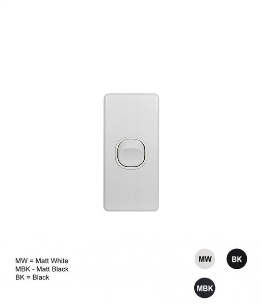 Trader Flat Cat 1 Gang Architrave Switch