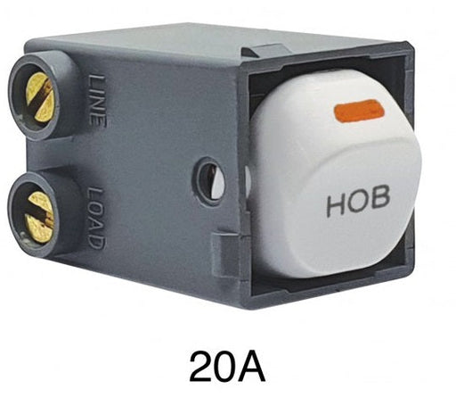 Trader Meerkat Standard Double Pole Labelled Switch Mechanism 20A HOB