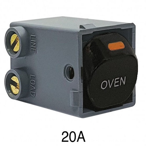 Trader Meerkat Standard Double Pole Labelled Switch Mechanism 20A OVEN